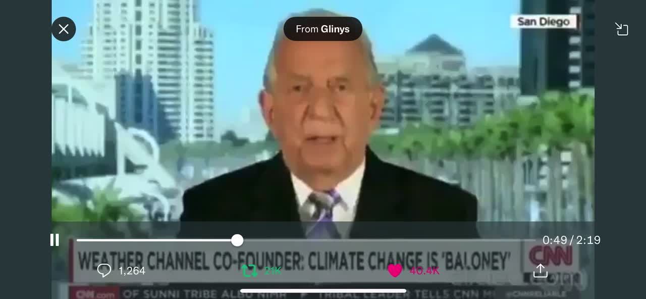 Founder of Weather Channel reminds Brian Seltzer there is no climate change