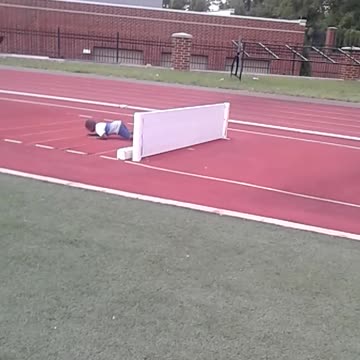 Young Boy Gets Extremely Psyched Up For Hurdle Before Wiping Out