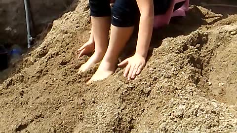 SIsters who play In the sand