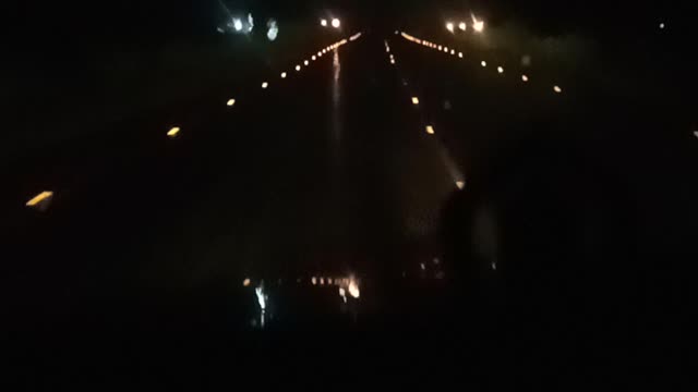 Night Drive a car very good moment rainy season feels a view