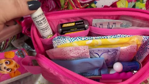 What's in my Juicy Couture Floral Backpack Purse.