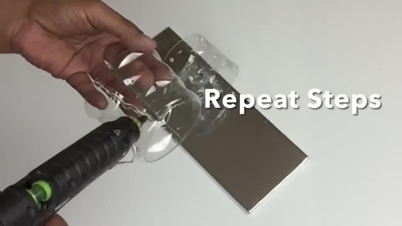 DIY Home Decoration-apply hot glue to each staple