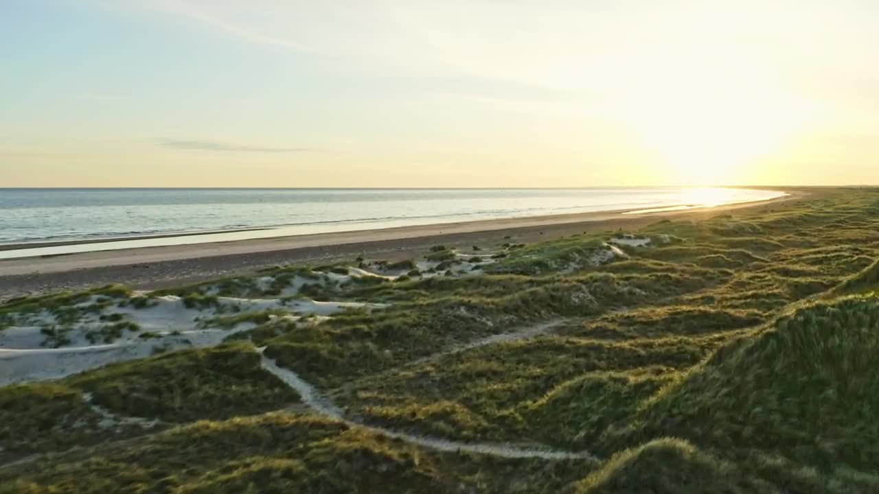 Flying over the coast