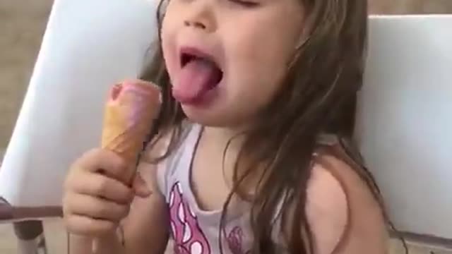 When You To Sleepy But Want To Eat Ice Cream ~ Kids Are So Funny