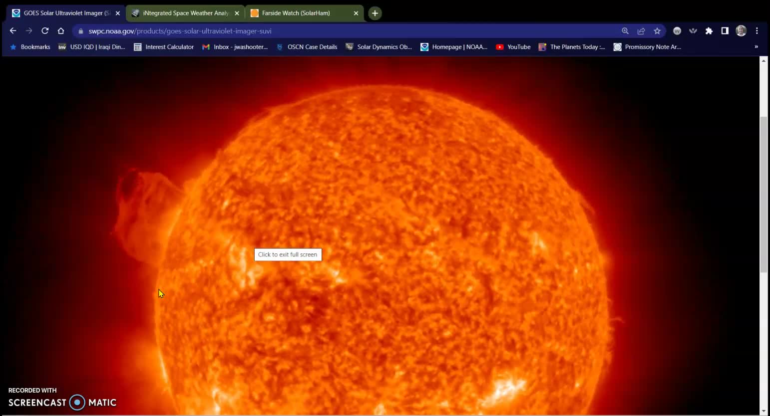 Huge Prominance coming around the bend