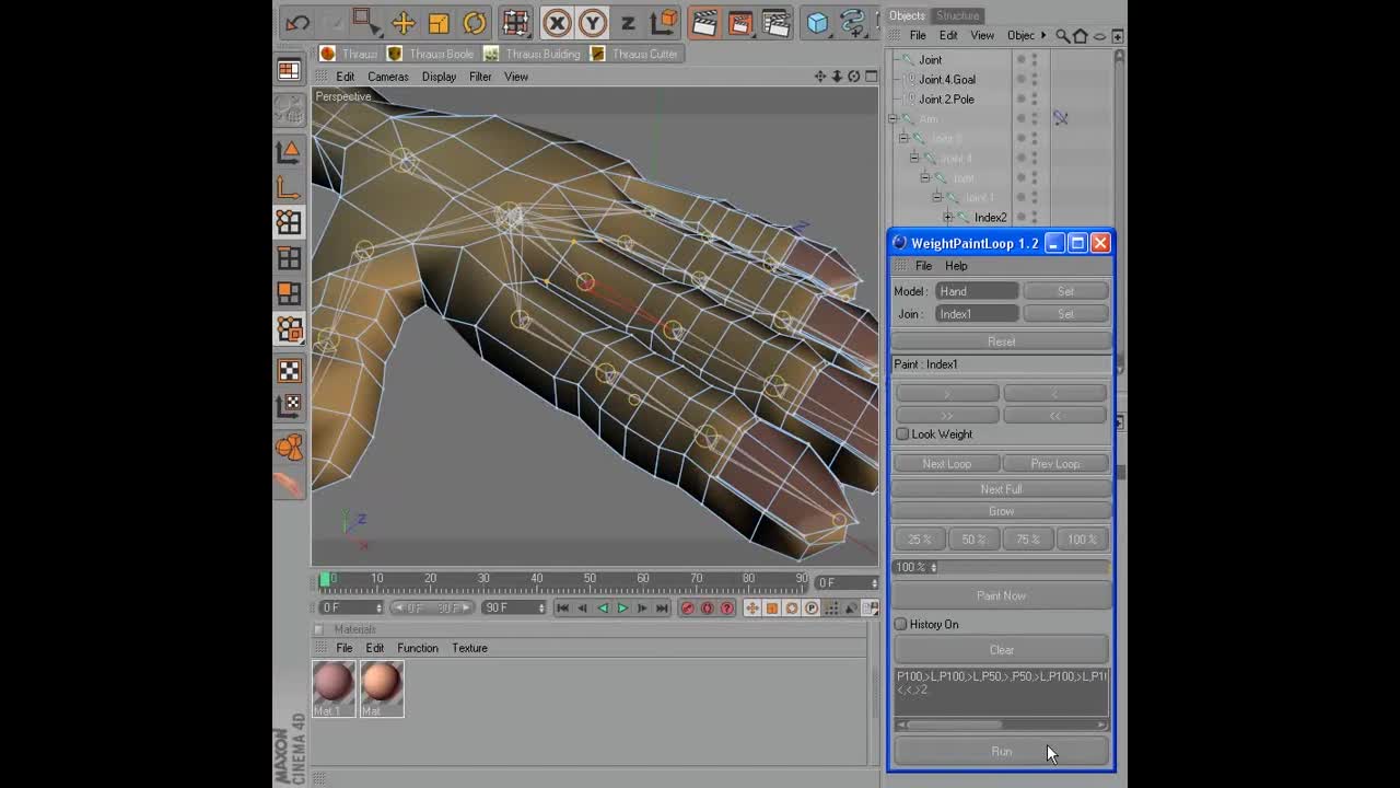 Adjust the details of the finger model