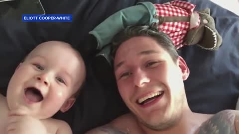 baby laughing uncontrollably at dad will make you smile 😊