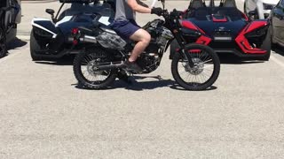 My sons new 2019 KLX 250s dual sport bike