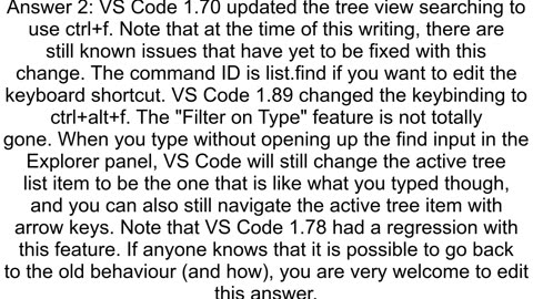 Has the feature in vs code where you type to filter the document tree in file explorer been removed