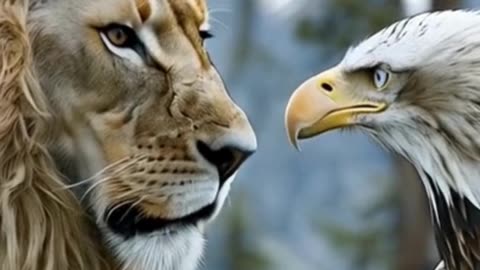 Wildlife Wars: Lion & Eagle Animal Fight Night