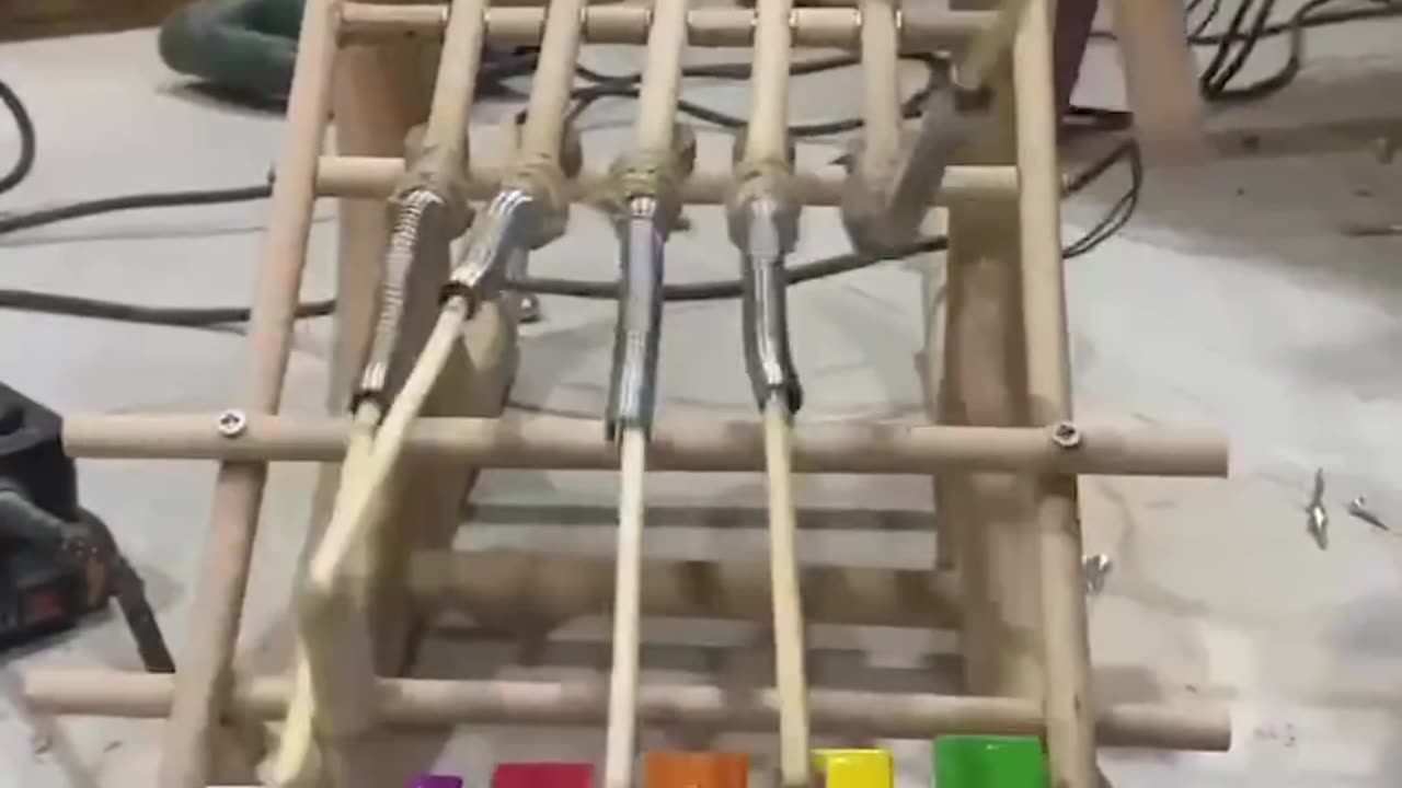 Make tools music with wood ⛅⛅⛅