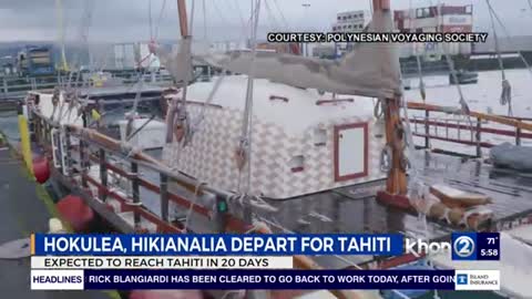 Hokulea, Hikianalia are on their way to Tahiti