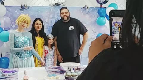 Birthday Photo Op with a Brown-Is-Beautiful Princess in Blue Face Painter