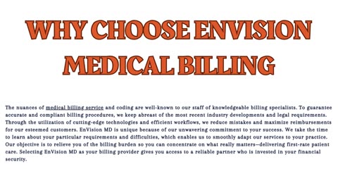 Envision Medical Billing: Precision and Excellence in Healthcare Financial Management