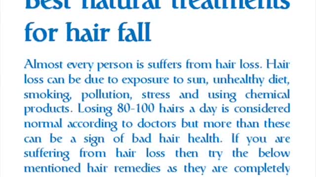 Hair Regrowth Natural tips