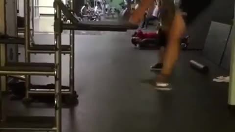 Collab copyright protection - sideways split on platform gym