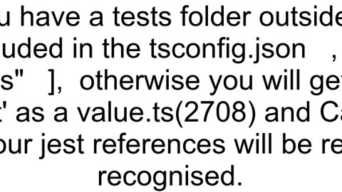 Jest amp TypeScript VS Code can39t find names