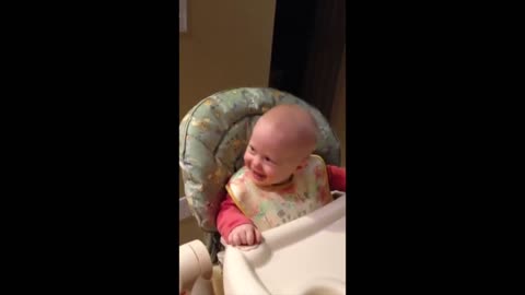 Baby LAUGHING at sibling!