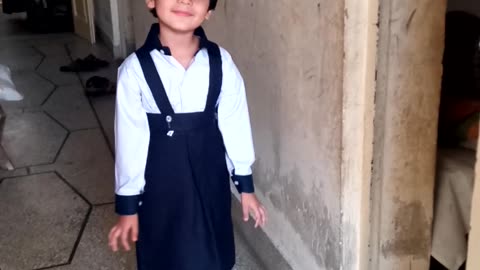 Rameen's first day for school