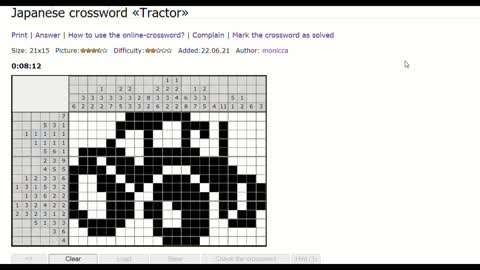 Nonograms - Tractor