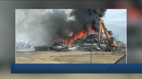 Smoke from Virginia scrapyard fire seen for miles