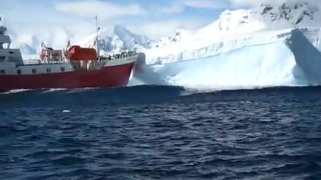 Boat Crashing Iceberg