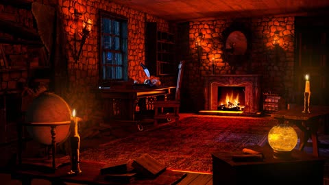 Medieval Cozy Room | Relax | Meditation | Sleeping