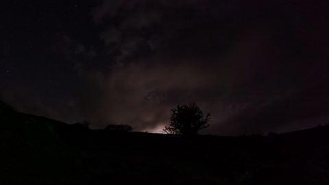 Nightlapse. Moon . clouds. GoPro