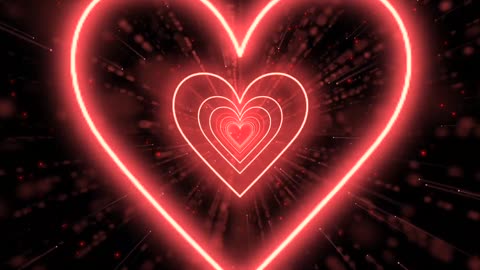 219. Love Heart Screen❤️Animation Video Neon Heart Heart #christmas (1)