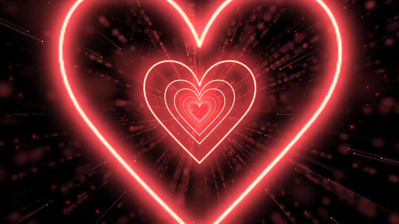 219. Love Heart Screen❤️Animation Video Neon Heart Heart #christmas (1)