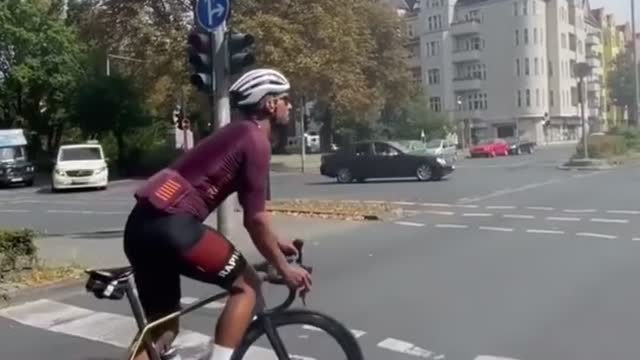 bicycle in city street