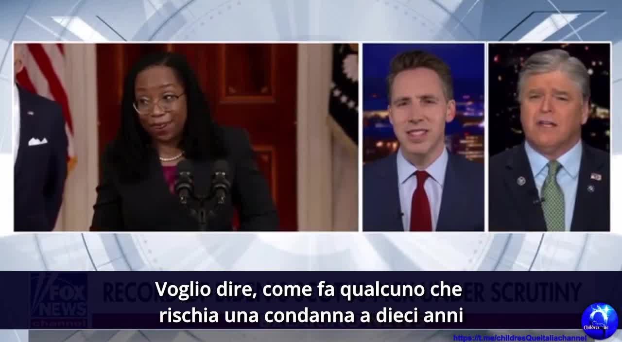 Il Sen.Hawley ad Hannity: "Avremo un giudice alla CORTE SUPREMA per proteggere i bambini o i pedo?"