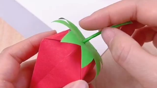 Origami strawberry