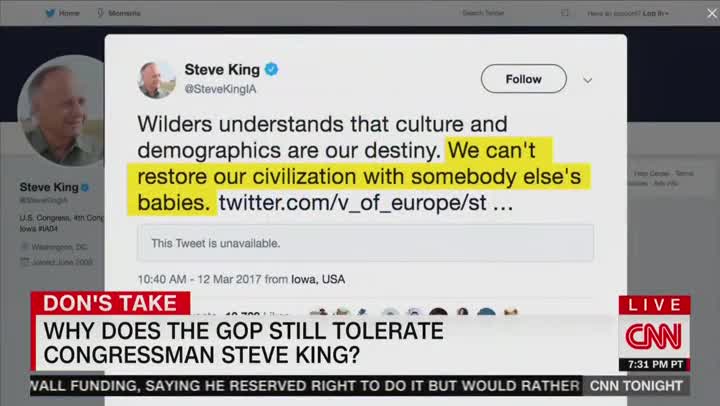 Don Lemon on Steve King Part 1