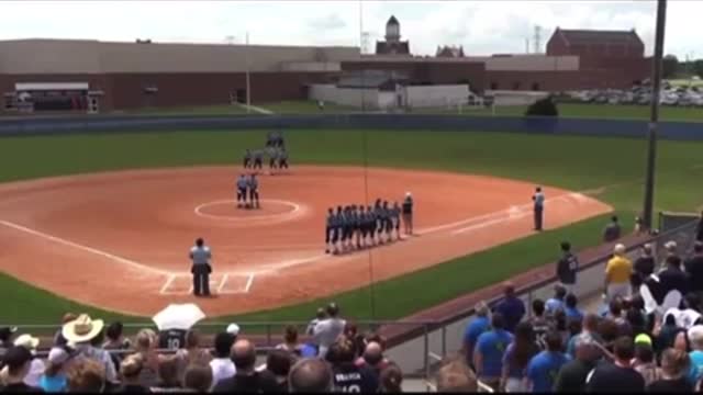 Announcer Says 'We'll Not Be Playing The National Anthem' Then This Happens...