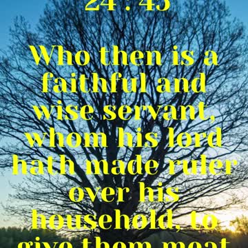 JESUS SAID ... Therefore be ye also ready: for in such an hour as ye think not the Son