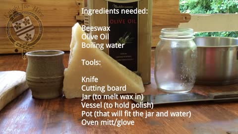 DIY Beeswax Polish (for steel or wood)
