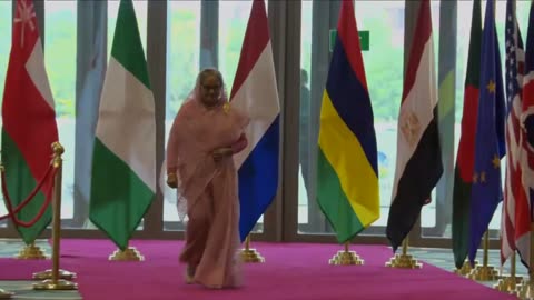 620 SUMMIT DELHI: BANGLADESH'S PM, SHEIKH HASINA ARRIVES AT THE BHARAT MANDAPAM