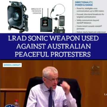 LRAD SONIC WEAPON USED AGAINST AUSTRALIAN PEACEFUL PROTESTERS