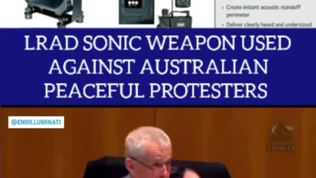 LRAD SONIC WEAPON USED AGAINST AUSTRALIAN PEACEFUL PROTESTERS