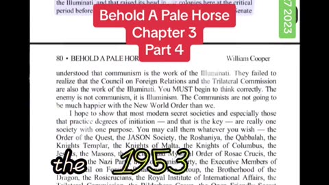 Behold a Pale horse Chapter 3 Secret Societies and the new world order pt 4