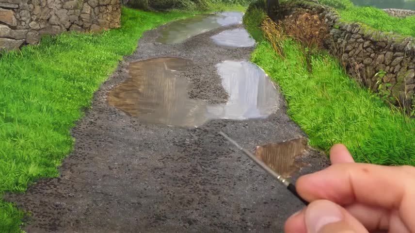 This Landscape Painting Is So Realistic.