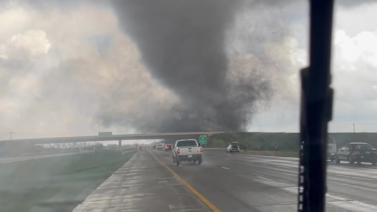 Massive Tornado Crosses Interstate