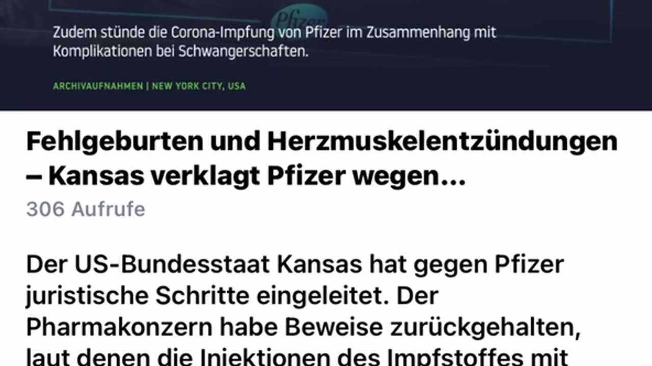 Kansas verklagt Pfitzer