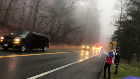 PRESIDENT TRUMP LEAVING WEST POINT