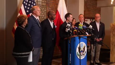 Pelosi, Congressional Delegation Hold Press Conference In Poland On The Situation In Ukraine