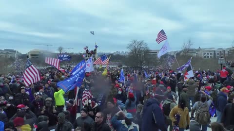 Patriots battle Capitol police inside the building