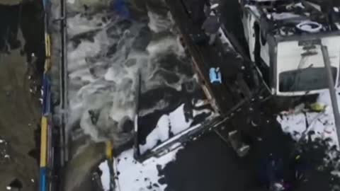 Kiev Ukraine blown up bridges