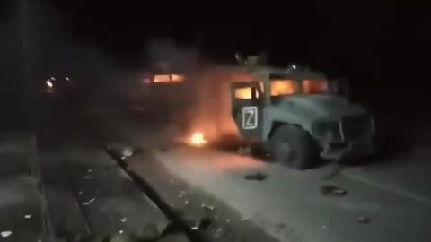 Russian equipment is burning near Kharkov.