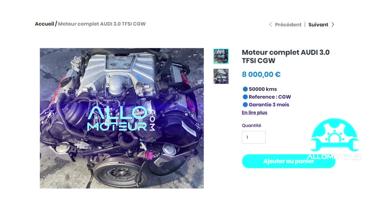 ALLOMOTEUR.COM - Moteur complet AUDI 3.0 TFSI CGW